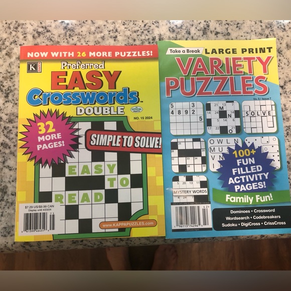 Brain Games crossword puzzles two bar and new books. One low price - Picture 1 of 3